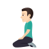 🧎🏻‍♂️ man kneeling: light skin tone display on JoyPixels